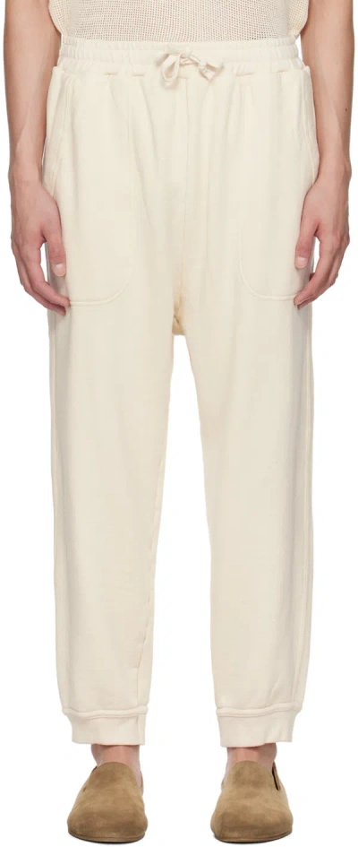 Jan-jan Van Essche Off-white Drawstring Sweatpants In Kinari