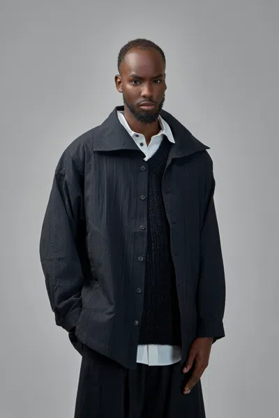 Jan-jan Van Essche Shirt#110 Medium Seersucker In Black