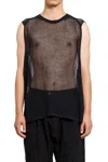 Jan-jan Van Essche Man Black T-shirts & Tank Tops In Black