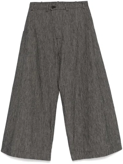 Jan-jan Van Essche Wide-leg Trousers In Schwarz