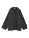 Jan-jan Van Essche Wrinkle Cotton Jacket In Black
