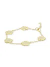 Jan-kou Jankuo Women's Flower 14k Goldplated & Cubic Zirconia Bracelet In Brass