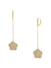 Jan-kou Jankuo Women's Flower 14k Goldplated & Cubic Zirconia Drop Earrings In Brass