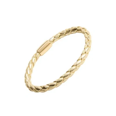 Jan Leslie Calypso Petite Sterling Leather In Gold