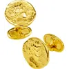 Jan Leslie Coin 18k Gold Plated Sterling Silver Vermeil Cufflinks In Gold