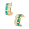 Jan Leslie Dash Huggie Earring Set In Sterling With 18k Gold Overlay