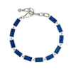 Jan Leslie Dash Rectangle Link Bracelet In Blue