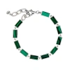 Jan Leslie Dash Rectangle Link Bracelet In Green