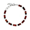 Jan Leslie Dash Rectangle Link Bracelet In Brown