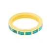 Jan Leslie Dash Ring Set In Sterling With 18kt Gold Overlay