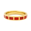 Jan Leslie Dash Ring Set In Sterling With 18kt Gold Overlay