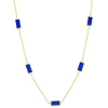 Jan Leslie Five Stations Rectangle Dash Necklace In Sterling 18k Gold Overlay In Gold