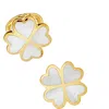 Jan Leslie Four Leaf Clover Sterling Silver Gold Vermeil Cufflinks