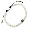 Jan Leslie Freshwater Pearl Bracelet With Filigree Spacers In White