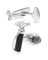 Jan Leslie Golf Bag & Clubs Cufflinks In Black