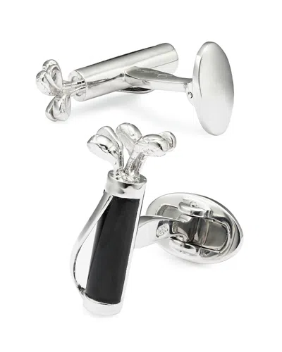 Jan Leslie Golf Bag & Clubs Cufflinks In Black