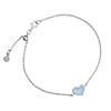 Jan Leslie Heart Bracelet Set In Sterling Silver In Blue