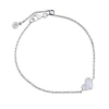 Jan Leslie Heart Bracelet Set In Sterling Silver In White