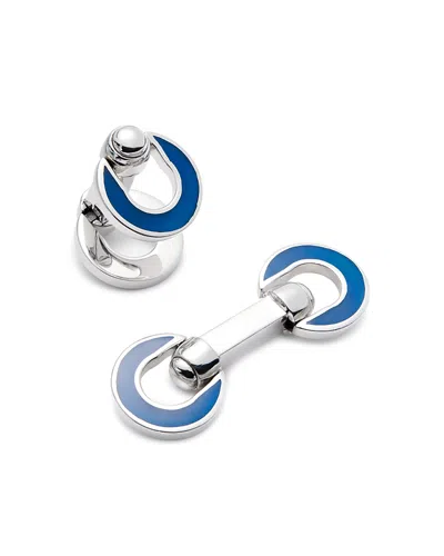 Jan Leslie Horseshoe Flip Cufflinks In Metallic