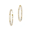 Jan Leslie Inside Out Hoop Earring Set In Sterling With 18k Gold Overlay In White