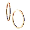 Jan Leslie Inside Out Hoop Earring Set In Sterling With 18k Gold Overlay In Multi