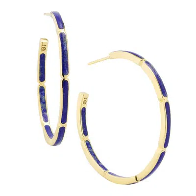 Jan Leslie Inside Out Hoop Earring Set In Sterling With 18k Gold Overlay