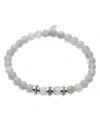 Jan Leslie Labradorite Beaded & Sterling Silver Stretch Bracelet In Metallic