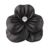 Jan Leslie Matte Flower Lapel Pin In Black