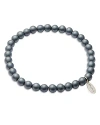 Jan Leslie Men's Hematite Elastic Bracelet In Grey