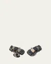 Jan Leslie Men's Enamel Fast Car Cufflinks In Black