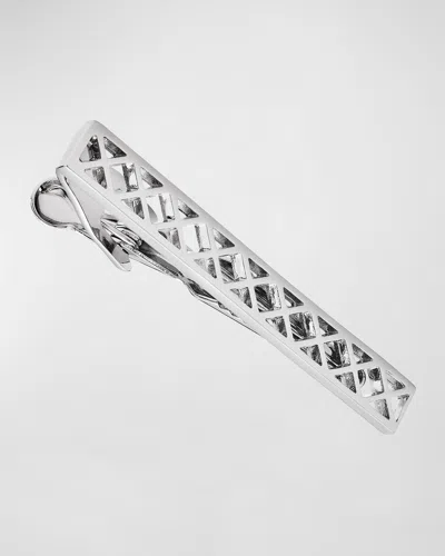 Jan Leslie Men's Linkup Laser Cut Tie Bar In Metallic