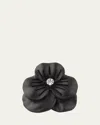 Jan Leslie Men's Matte Black Flower Lapel Pin