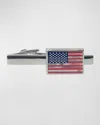 Jan Leslie Men's Mother-of-pearl American Flag Tie Bar In Multi