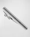 Jan Leslie Men's Square Pattern Tie Bar In Black