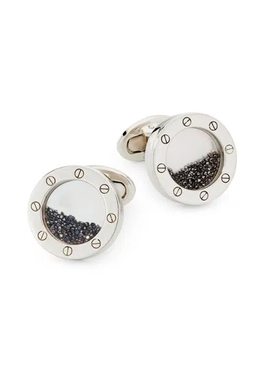 Jan Leslie Men's Sterling Silver, Black Onyx & 0.22 Tcw Diamond Cufflinks In Multi