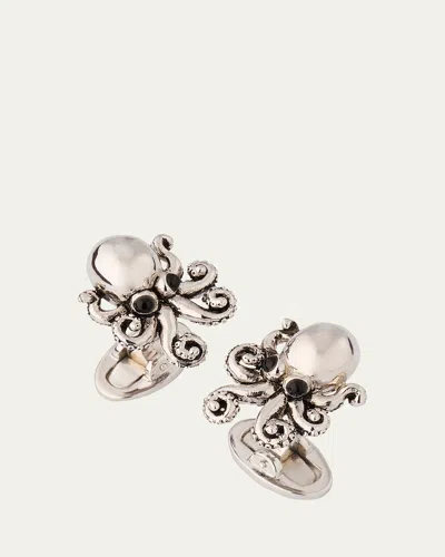 Jan Leslie Men's Sterling Silver Octopus Cufflinks