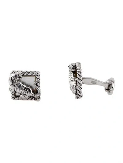 Pre-owned Jan Leslie Mother Of Pearl Cufflinks In Multi