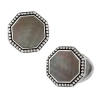 Jan Leslie Octagon Gemstone Antique Sterling Cufflinks In Gray
