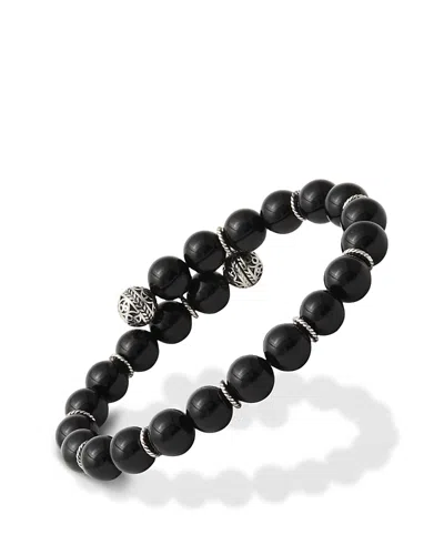 Jan Leslie Onyx Bead Flex Bracelet In Multi