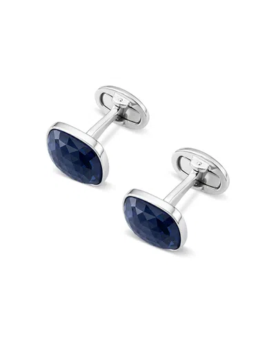 Jan Leslie Sapphire Square Sterling Cufflinks In Multi