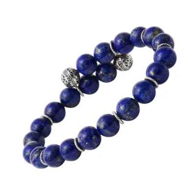 Jan Leslie Spring Fit Gemstones 8mm Bracelet In Blue