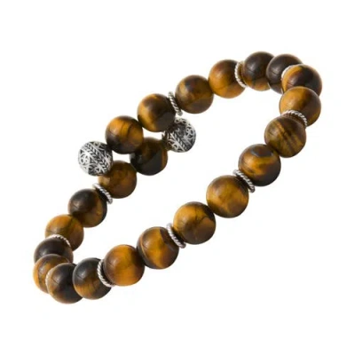 Jan Leslie Spring Fit Gemstones 8mm Bracelet In Brown