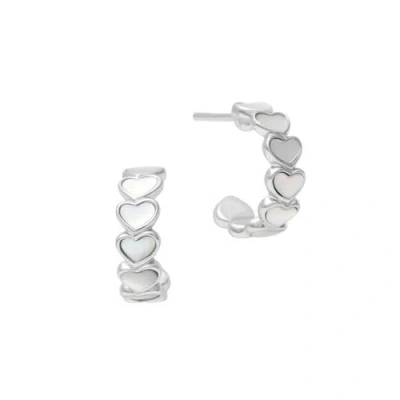 Jan Leslie Sterling Heart Earring In Silver