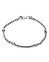 Jan Leslie Men's Sterling Silver Herringbone Bracelet In Silver