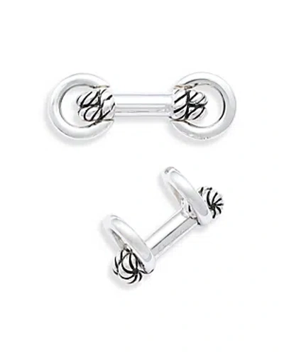 Jan Leslie Sterling Silver Rope Knot Horseshoe Cufflinks