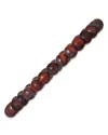 Jan Leslie Men's Red Tigers Eye Beaded Stretch Bracelet In Red
