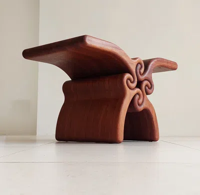 Pre-owned Jan Paul Brutalistic, Monolithic Sculpture /side Table / Object In Brown