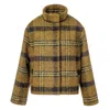 Jana Coshè Women's Alpaca Wool Short Coat With High Collar And Button Fastening In Brown