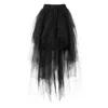 Jana Coshè Women's Asymmetric Black Tulle Skirt – Layered Design With Elastic Waist In Black