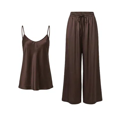 Janara Jones Brown Chocolate Viscose Camilla Set